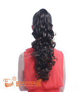 Ponytail hair,hand made curly synthetic hair pieces YS-8106