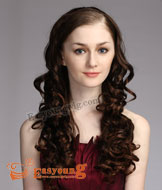 Lady's long curly half wig,1/2 wig hair pieces YS-7002