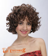 European short curly Lady's Lace front hair style wig  LF002