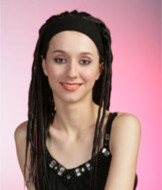 Lady's half wig,synthetic dreadlock braid hair pices 019