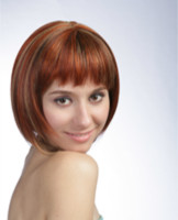 Lady's red short synthetic hair wig  13