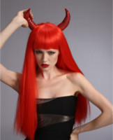 Halloween wig, party wig,Festival wig with horn YS-6011