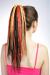 Colorful Dreadlocks,Afro braids clip hair pieces R-28L