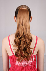 Pink color ponytail claw clip hair pieces  YS-8114