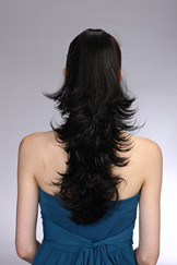 Kanekalon claw clip ponytail hair extension YS-8064