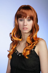 Dye color long curly hair wig,lady's synthetic hair party wigs  8813