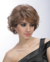 Lady's short wig,synthetic curly hair wigs E1002