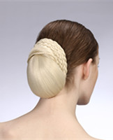 Honey blonde synthetic wigs hair buns pieces YS-8063