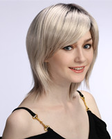 Blonde synthetic wigs wholesale price 1018
