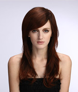 Wholesale Ladies red synthetic hair wigs YS-0378