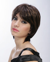 Highlight color short synthetic hair wigs E1001