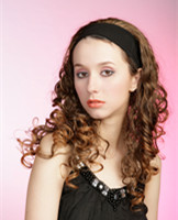 Half wig,synthetic 3/4 wigs hairpieces with band 601