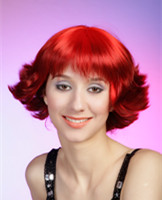 Lady nobel red kanekalon hair wigs 8084