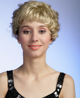 Wholesale Blonde curly short hair wigs  3116