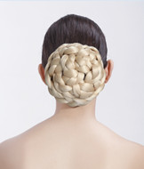 Blonde braids chignon hair piece, wigs hair bun YS-8071