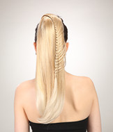 Blonde clip in ponytail hairpieces with braids YS-8148