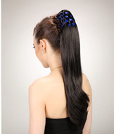 synthetic hairpieces ponytail in blue faux braid YS-8152