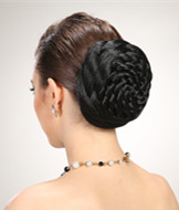 Fake hair braiding bun hairpieces for black women HL-2784L