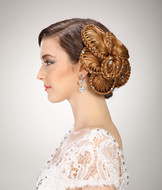 Blonde braids hairpieces for bride,wigs accessory YS-5056