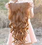 Natural Brown Long Curly Hair Extension Linda-5(curly)