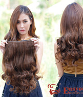 Natural brown curly hair extension YS-3019